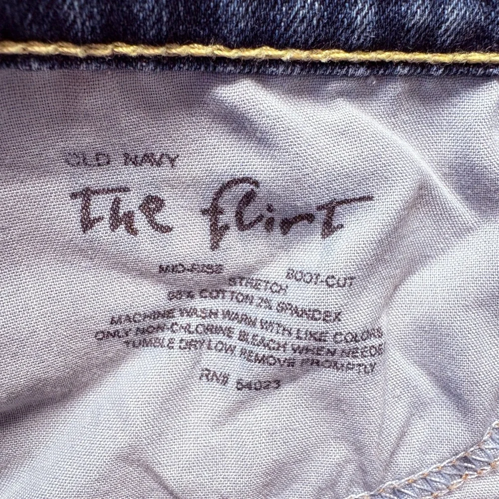 Old Navy Jeans‎ Women Sz 10 Blue Flirt Bootcut Dark Wash Denim Everyday Casual